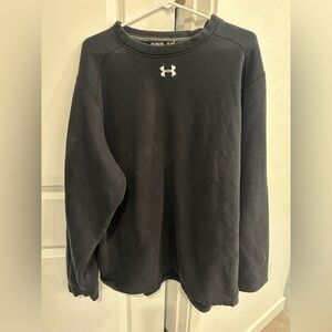 Under Armour Black Crewneck with Silver Logo 2XL